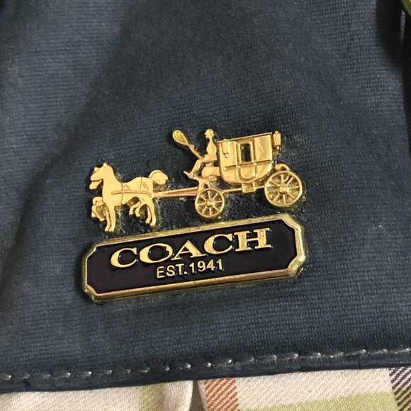 Coach Plaid Patterned Purse No Handles/Straps Zipper Closure - Picture 3 of 6